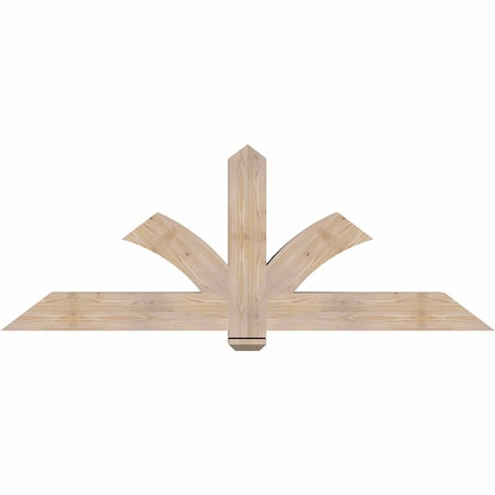 Ekena Millwork Redmond Smooth Timber Gable Bracket, Douglas Fir, 72"W x 27"H x 5 1/2"D x 5 1/2"F, 9/12 Pitch GBW072X27X0606RED00SDF